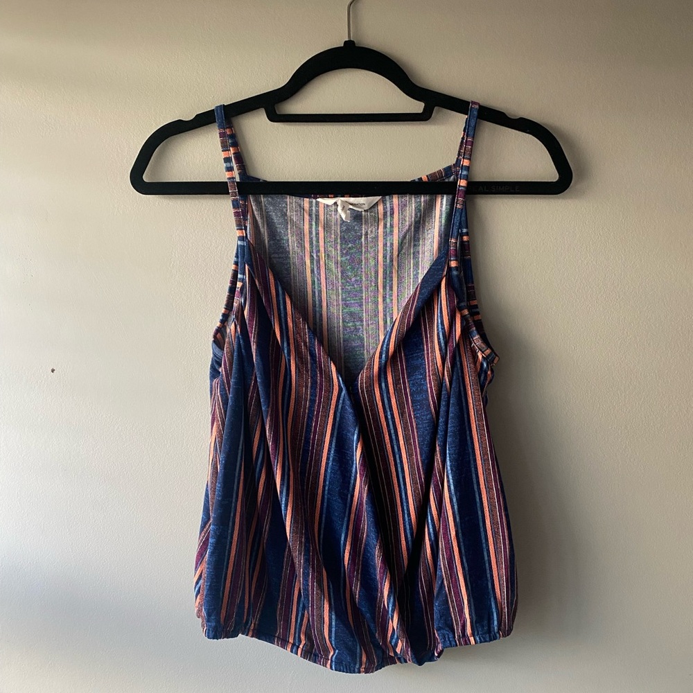 BCBGeneration | Women’s Striped Blue and Orange Tank